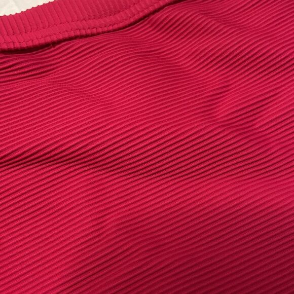 NWT J.Crew Ribbed-trim hipster full-coverage bikini bottom in Fuchsia size L - Picture 5 of 8